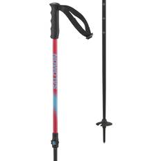 Red Downhill Ski Poles Salomon MTN Kids 80 115cm Adjustable Ski Poles