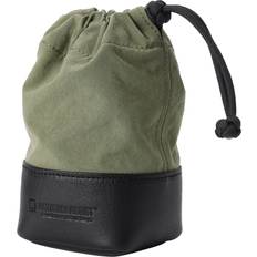 Artisan&Artist & Lens Pouch Fabric-Leather Khaki M