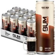 Bum Energy Sugar-Free Energy Drinks 12 x 355ml Root Beer