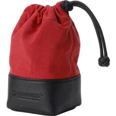 Artisan&Artist & Lens Pouch Fabric-Leather Red M