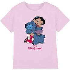 Lilo & Stitch Childrens 90s Hug T-Shirt Pink