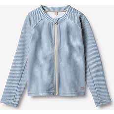 Blå UV-tøj Wheat Bade T-shirt Ada - Blue Swim Stripe