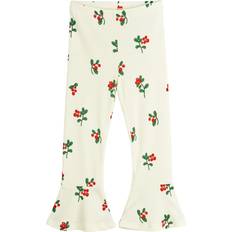 104/110 Byxor Barnkläder Mini Rodini Lingonberries Aop Utsvängda Leggings - Offwhite