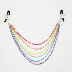 House Of Glass Chained Nipple Clips Rainbow