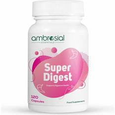 Ambrosial Super Digest with Betaine hcl Pepsin Ox-Bile Pancreatin & L-Glutamic Acid 120 Capsules