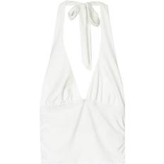 Gathered Halter Top - White