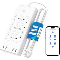 Meross Smart Power Strip 6 Outlets 4 USB Ports Smart Extension Lead