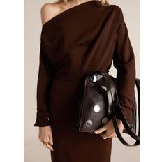 Mango Kjoler Mango Asymmetrical Dress With Gathered - Brun