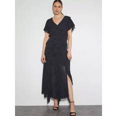 Renata Ruffle Dress - Black