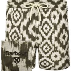Barbour Men Swimwear Barbour Homelane Geometric Print Swim Shorts - Beige
