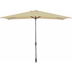 8-Rib Steel Umbrella 200x300 cm Brown Garden