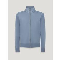 Belstaff Cardigans Belstaff Kelby Zip Cardigan Men's Merino Wool - Blue Flint