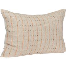 Hør Komplette pyntepuder Hübsch Rhythmic Pude Beige/Orange/Sort Komplet pyntepude