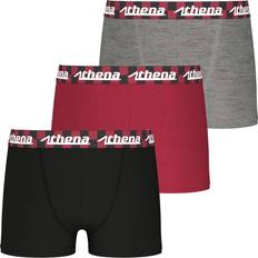 Red Boxer Shorts Children's Clothing Athena Pack of 3 Easy Fun Boxers - Black/Red/Grey