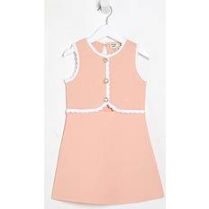Orange Dresses Children's Clothing River Island Mini Girls Cut Out Skater Dress - Coral/Orange