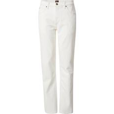 Men - White Jeans Lee West Denim Straight Fit Jeans - White Wash