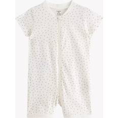 Organic Cotton Pyjamases Lindex Baby Organic Cotton Sheep Romper Pyjamas - Light Dusty White