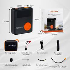 Cwy 2000A 12V Bilbatteri Jump Starter 150PSI Digital Däckpump Luftkompressor LED-skärm 13000mAh Power Bank
