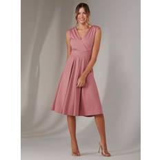 Sleeveless Pleated Dress - Dusty Pink
