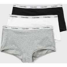 Multicoloured - Women Knickers Calvin Klein Modern Logo 3 Pack Boyshorts - Black/White/Grey