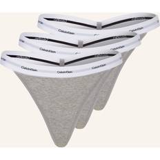 Calvin Klein 3 Pack Stretch Thongs - Grey