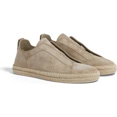 Zegna Espadrilles Zegna Triple Stitch Espadrilles en Veau Velours - Beiges