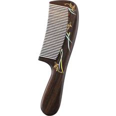Muji Hair Comb for Women Natural Wood Antistatic Koi Carp 1 pc