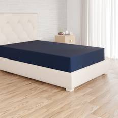 Soft Microfibre Single Fitted Deep Pocket 12 Inch 30 cm Navy
