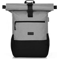 RJEU Rolltop Rucksack für Damen und Herren - Dark Gray