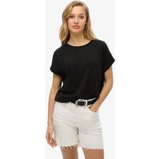 Superdry Dam T-shirts Superdry Women's Locker Geschnittenes Studios T-shirt - Schwarz