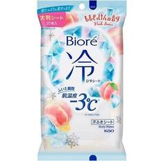Women Wet Wipes Kao Biore Body Wipes Cool Sheet Peach Soap 20 Large Sheets Deodorant