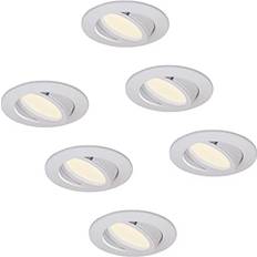 Belysning HCFEI 6er Set LED Einbaustrahler Dimmbar 5W Flach 230V Spotlight