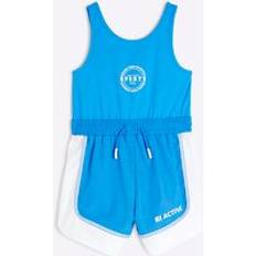 Blue Playsuits Children's Clothing River Island Girls Active Monochrome Playsuit - Blue
