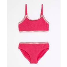 River Island Zebra Textured Bikini Set - Pink