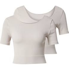 Fitness Skjorter Only Play Funktionsbluse ONPJAIA - Greige