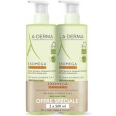 A-Derma Exomega Control Anti-repor Mjukgörande Rengöringsgel 2x500ml