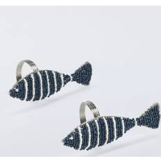 Blue Napkin Rings John Lewis Beaded Fish Set of 2 Blue Napkin Ring