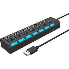 Aihontai Multi Port Usb Splitter 7 In 1 Usb 2.0 Hub