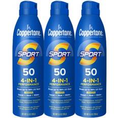 Coppertone Sport Continuous Sunscreen Spray Broad Spectrum SPF 50 Multipack 5.5 Ounce Bottle Pack of 3
