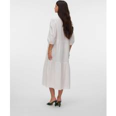 Vero Moda Hvid Kjoler Vero Moda Vmpretty 3/4 Long Dress - Hvid