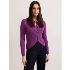 Phase Eight Cardigans Phase Eight Sharna Ribbed Shrug - Purple