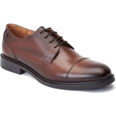 Laced Derby Base London Men's Magnus Toe Cap Derby Shoes - Burnt Brown