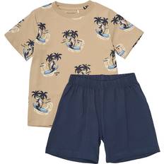 Blåa Övriga sets Minymo Shortsset T-shirt - Incense