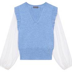 Velvet Jumpers Mint Velvet Wool Blend Layered Jumper - Blue