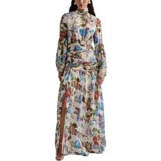 Malina Kläder Malina Thalia Draped Waist Maxi Dress - Kräm