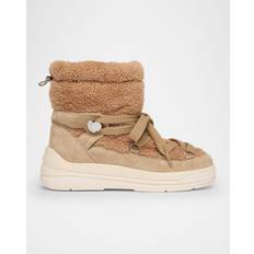 Moncler Dame Støvler Moncler Uld Stilfulde Vinterstøvler Uld - Beige