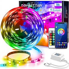 Lyskæder 15m DayBetter Strip 15M 5050 RGB Bluetooth LED bånd