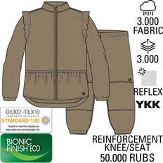 Bruna Vinterset Barnkläder Mikk-Line Thermal Frill Set - Kelp
