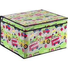 The Magic Toy Shop Large Foldable Kids Storage Box with Lid 50 x 30 x 40 cm