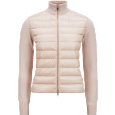 Women - Wool Cardigans Moncler Padded Wool Zip-Up Cardigan - Pink